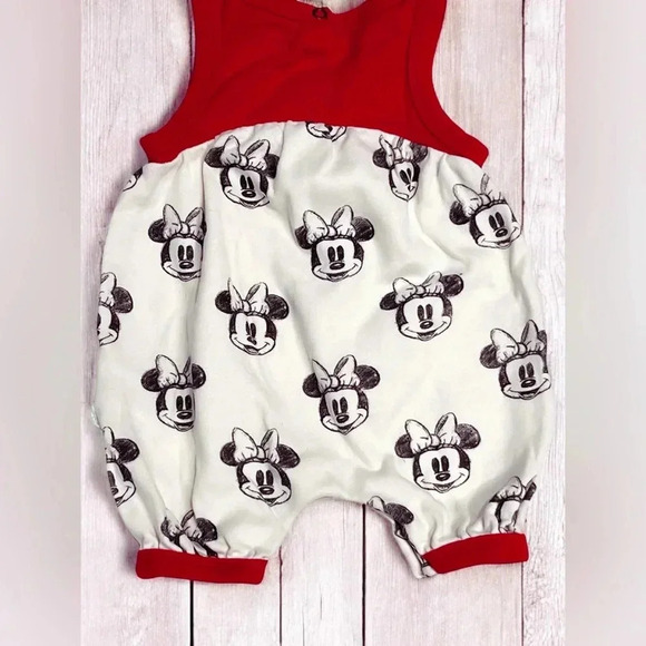 Finn+Emma 2Pk Girls Bubble Romper Disney Minnie & Sweet Treats 6-9 Months EUC - Picture 6 of 9
